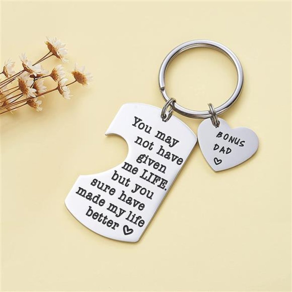 Gifts For Stepdad Keychain Fathers Day Gift